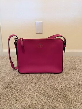 kate spade Bright Pink Leather Crossbody Bag